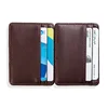 Hot Fashion Mini Men's Leather Magic Wallet Money Clips Small Purse Credit Card Case For Male Bank Receipt Cash Holder 2