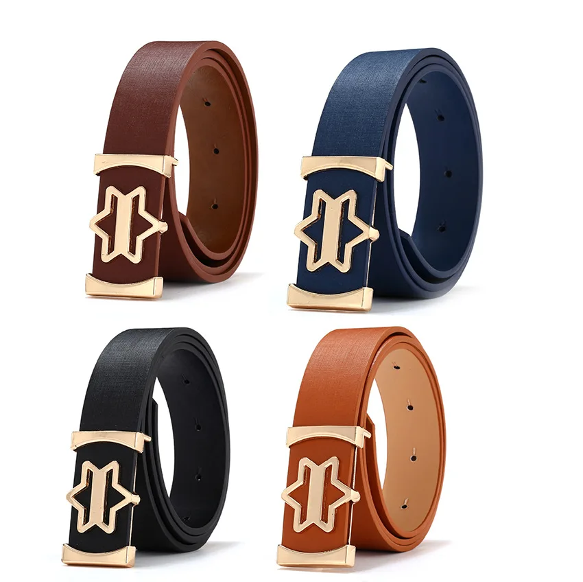 2019 Famous Brand Belt Men Luxury PU Leather for Men Strap Male Metal