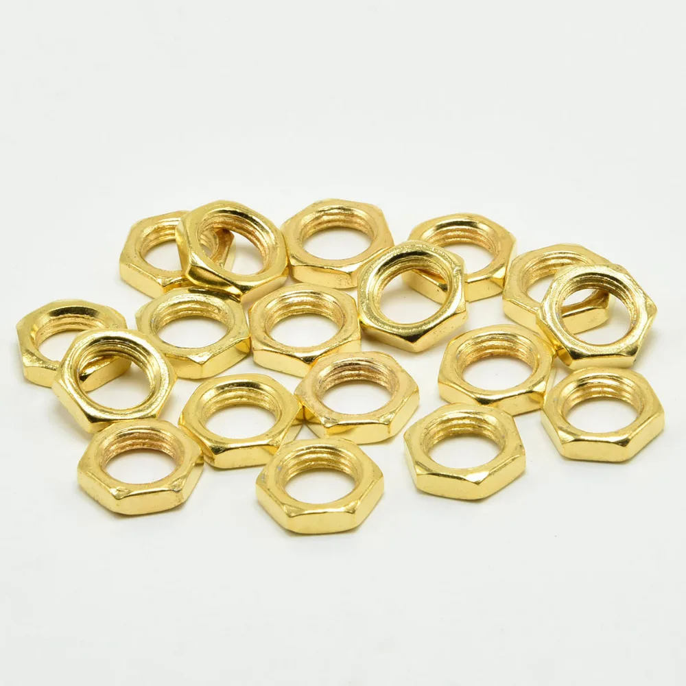 M10 Gold Nuts Lamp Fastening Nut 4MM Thickness Alloy 10mm Female Thread