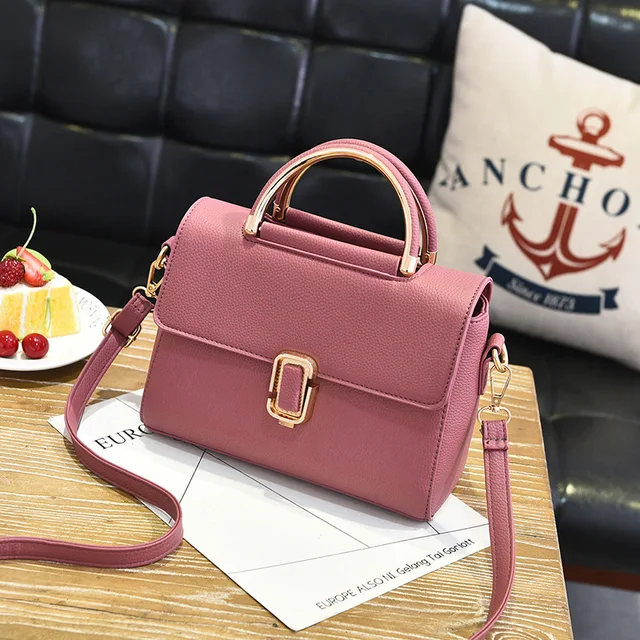 Solid Color Women Shoulder Bag Women Handbag Flap Bag Leather Fashion ...