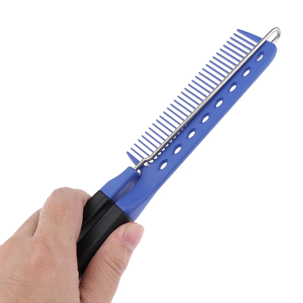 Fashion Salon Straight Bouffant Folding Pocket Comb Clip Hair Travel Brush V Shaped Hair Straightener Brush