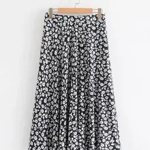 Модные женские TL40-7110 в европейском и американском стиле с цветочным принтом, юбка средней длины