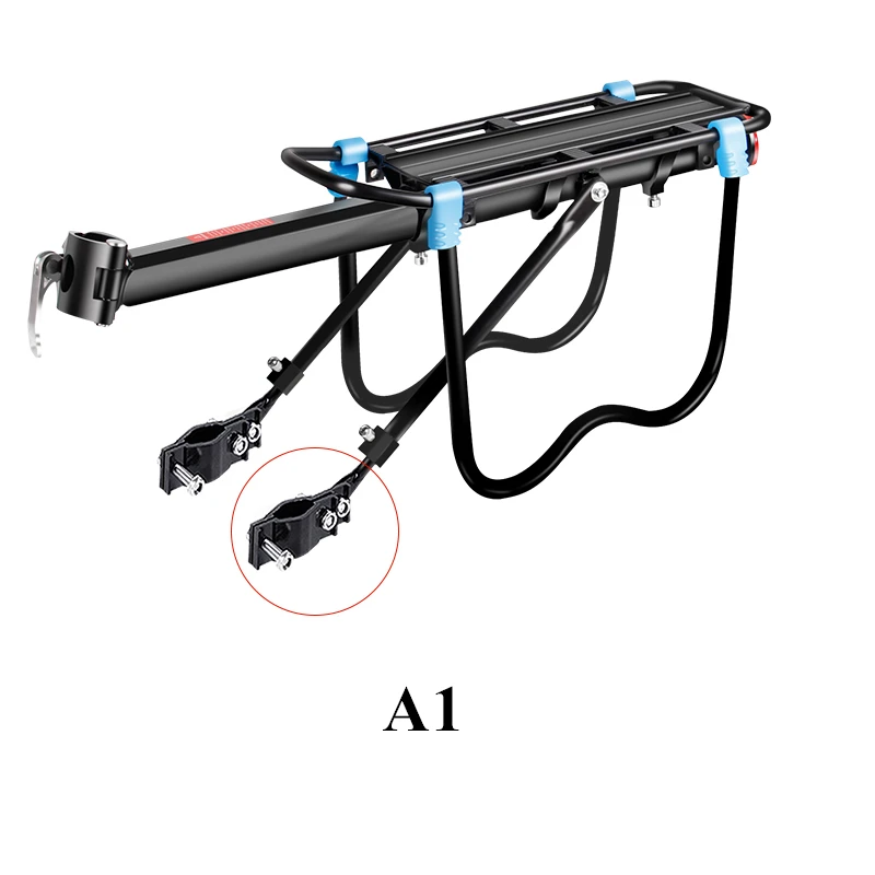 Велосипедный Подседельный штырь для поездок на велосипеде, быстрый держатель, задний горный велосипед, грузовой багаж для 20-29 дюймов, велосипед с инструментами для установки - Цвет: Screw Mount A1