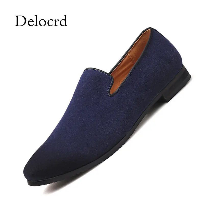 

Plus Size 38-48 Men Flat Suede Leather Shoes Comfortable Slip On Driving Moccasins Shoes Retro Hit Color Men Loafers D