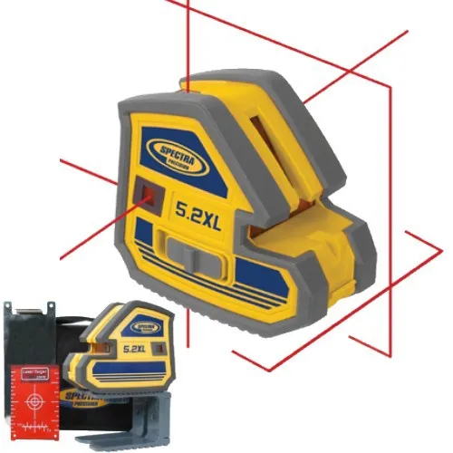 

Spectra Laser Level 5.2XL Multi-Purpose 5 Point and Cross Line Laser