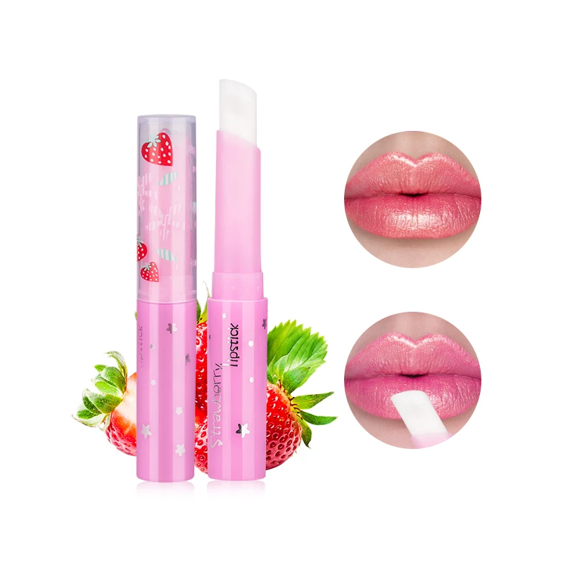 

10pcs/set Strawberry Lip balm Warming Lipstick Slightly Pink Continuous Temperature Change Lovely Girl Protector Lip Balm