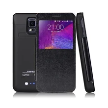 4800/4200mAh Rechargeable Backup External Battery Charger Power Bank Cover Case For Samsung Note4 Note5 Note3 Flip Leather Cases