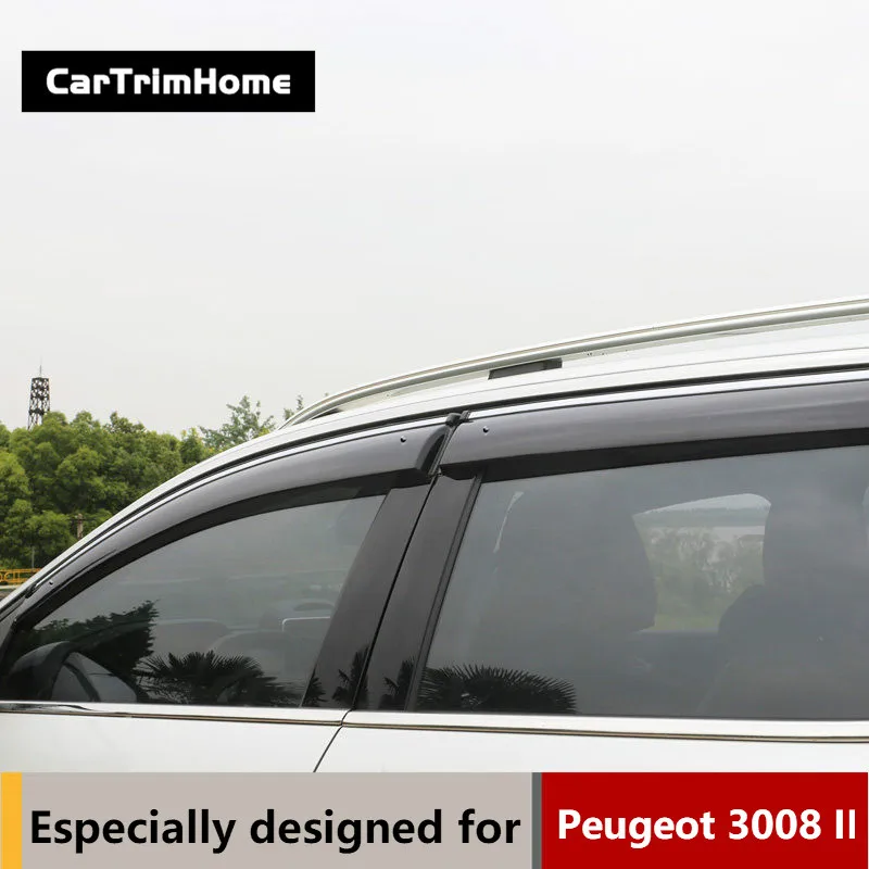 4 шт. защитный козырек от солнца и дождя для Peugeot 3008 II 2017 2018 2019|Наклейки на