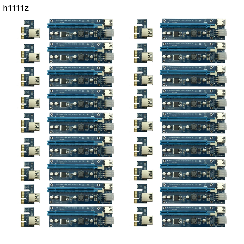 18 шт. Премиум качество 60 см PCI e Express 1x до 16x расширитель переходная карта с SATA