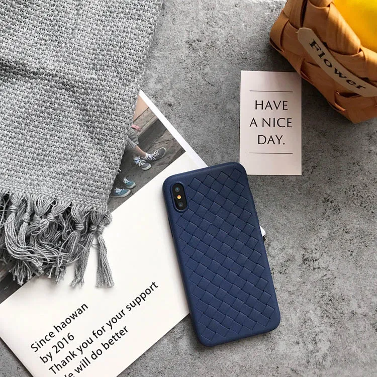 For-iphone-X-6-6s-6plus-7-7Plus-8-8Plus-Ultra-thin-Grid-Weave-pattern-phone (2)