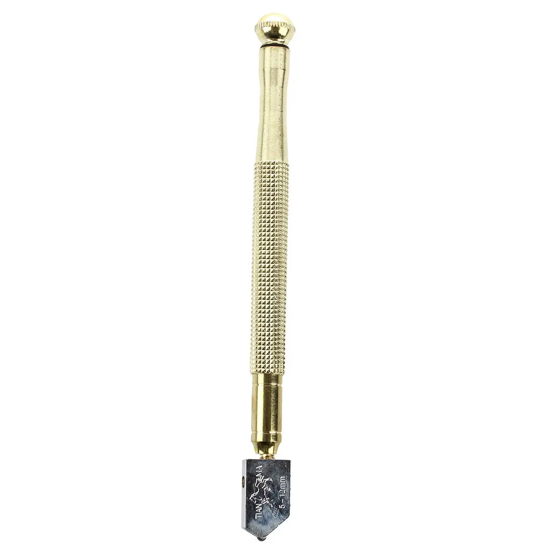 Manual Gold Tone Nonslip Grip Oil Feed Glass Cutter Toolin Glass