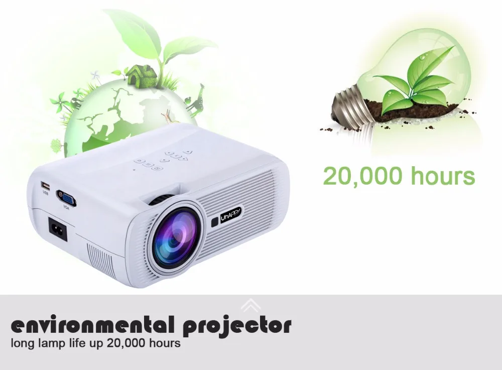 U80 Мини проектор 2000 люмен HDMI lcd домашний кинотеатр проектор светодиодный Uhappy Proyector поддержка Full UHD 1080p видео медиаплеер