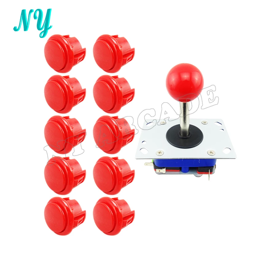 

DIY Handle Arcade Set Kits Micro switch Joystick 30mm copy sanwa Push Buttons Replacement Parts for arcade machine
