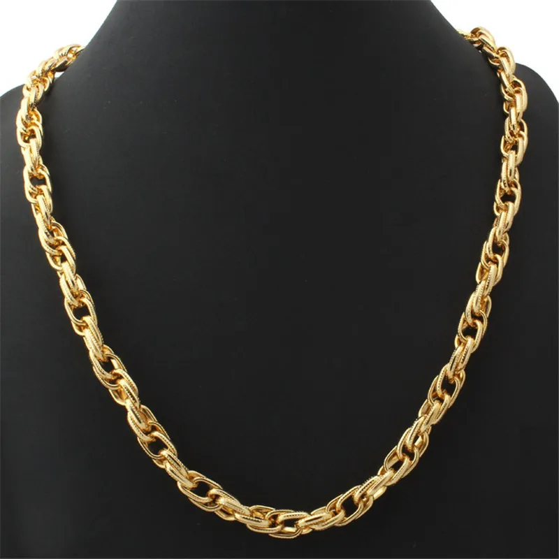 Buy Chain For Men Gold Color Necklaces 10MM 71CM