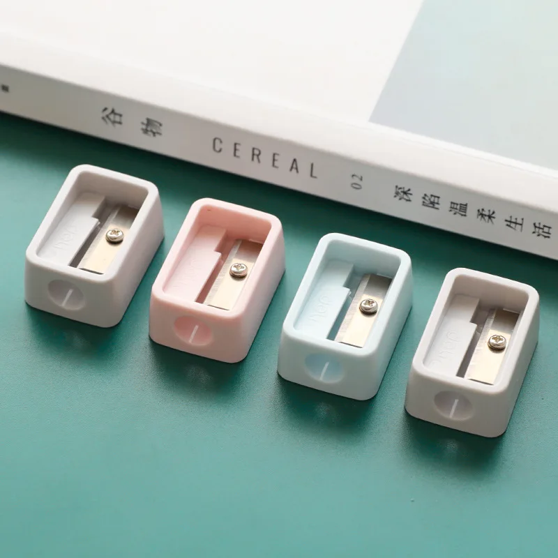 

2 Pcs Cute Candy Color Mini Pencil Sharpener Kawaii Student Kids Gifts Office Manual Pencil Cutter Stationery Items