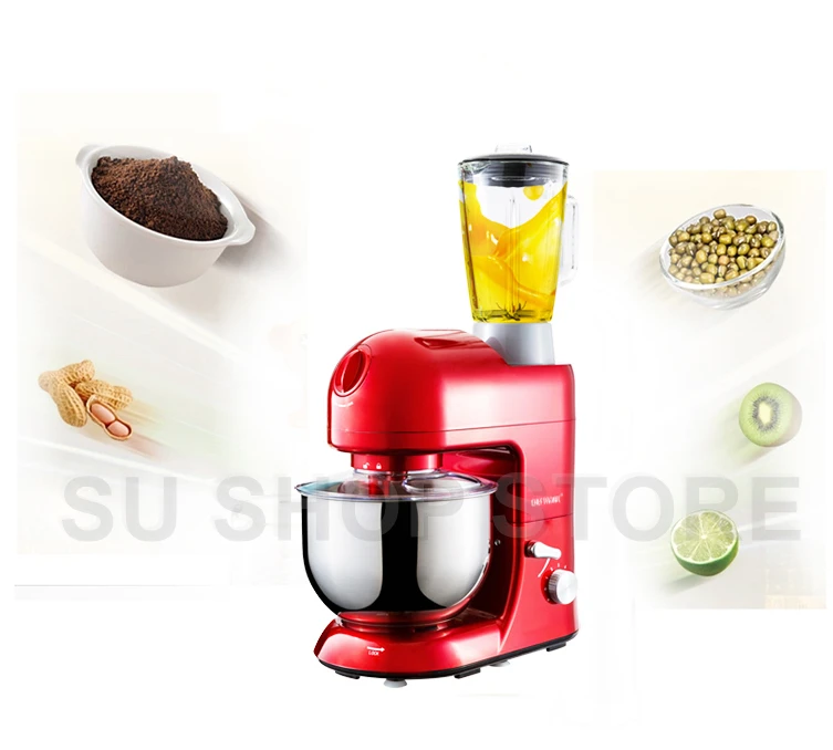 CHEFTRONIC Stand Mixer SM-1086 1000W 5L Bowl 6 Speed Tilt-Head Multifunction Kitchen Electric Mixer Machine (Red)