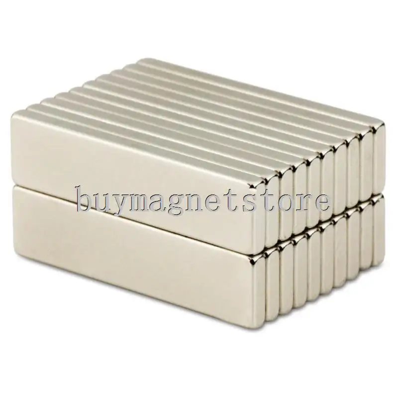 5pcs Super Strong Block Cuboid Magnets 60 x 10 x 5 mm Rare Earth Neodymium N50 