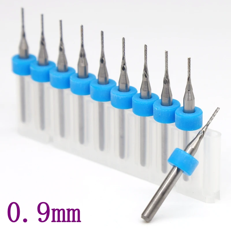 10 шт. PCB резак группа ЧПУ фрезерный станок дерево металл инструмент 0,4 мм 0,5 мм 0,6 мм 0,7 мм 0,8 мм 0,9 мм 1,0 мм 1,5 мм 1,6 мм 3,175 мм
