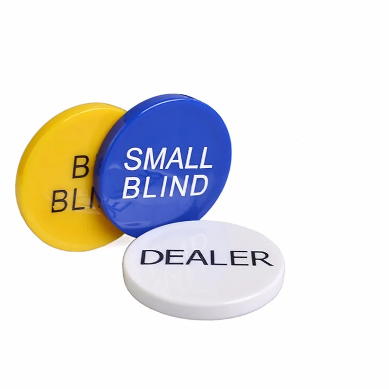 3 шт./набор, фишки для покера, высокое качество, игровые фишки для банкиров, фишки для покера, 5 см* 5 см, желтый/синий/белый, большие, Слепые, маленькие, Слепые, набор для дилеров