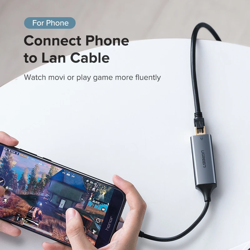 Продажа Ugreen font b USB b font C Ethernet font b USB b font C RJ45 Lan адаптер для MacBook Pro samsung Galaxy S9 S8 Note 9 type C сетевая карта font b USB b font Ethernet