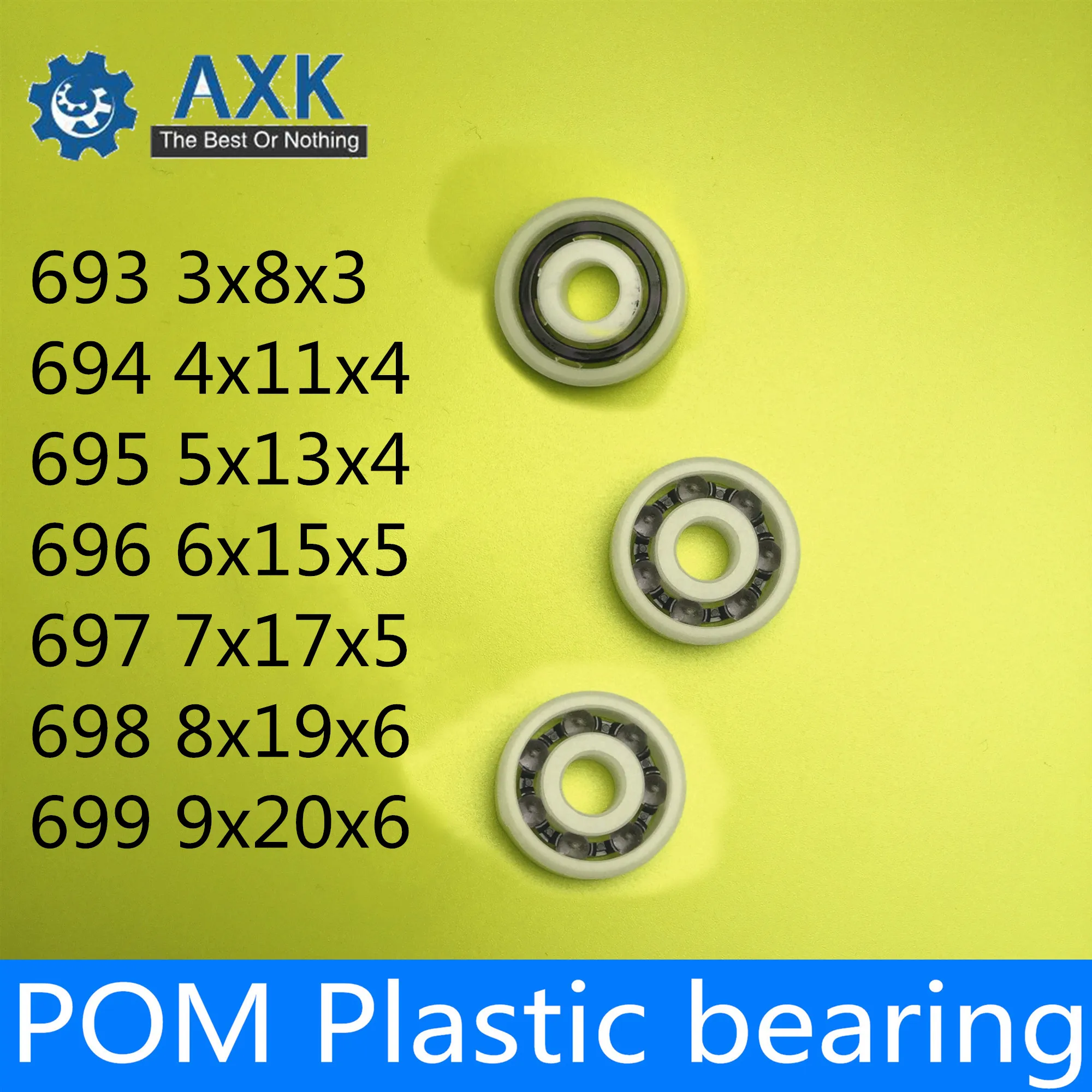 Пом подшипник 693 694 695 696 697 698 699(5 шт.) Стекло шарики нейлон клетка пластиковые шариковые подшипники