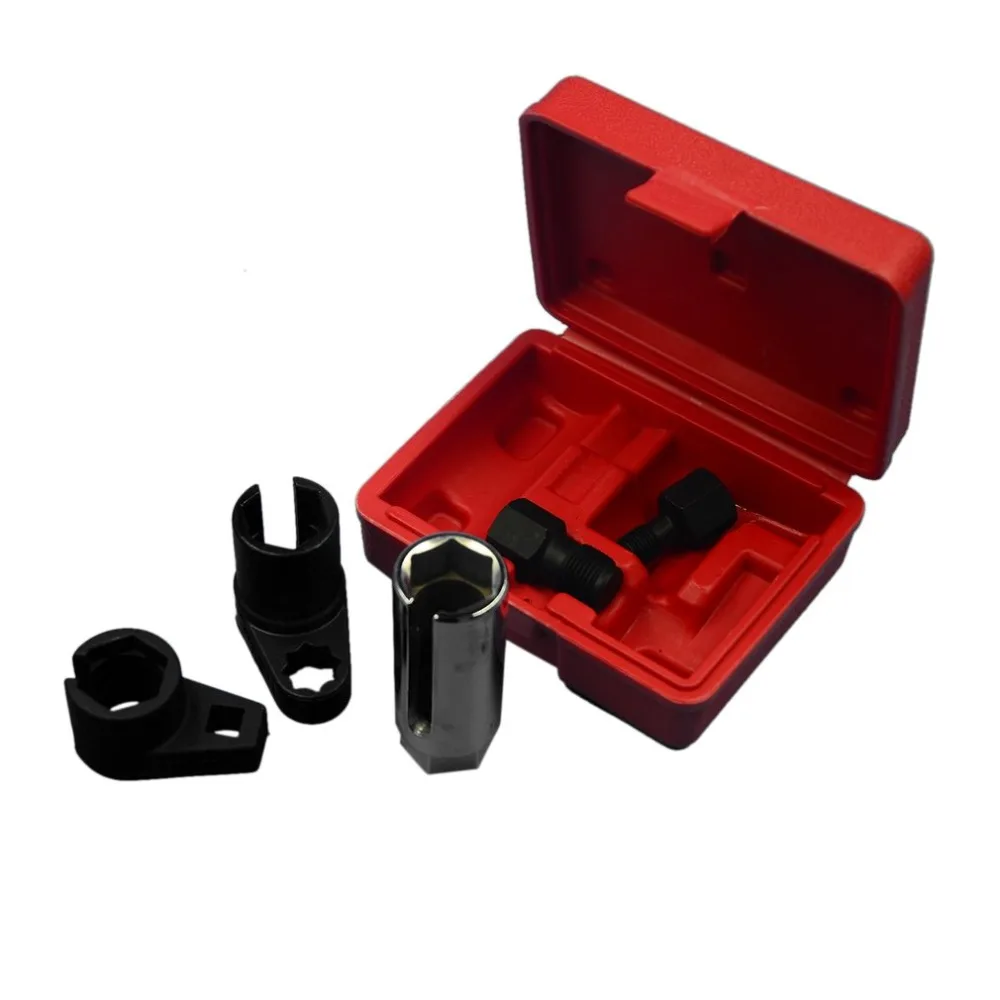 

5pcs Oxygen Sensor Socket Wrench Thread Chaser Tool Kit Fit for All Auto O2 Socket Removal Installation Offset Vacuum Switch
