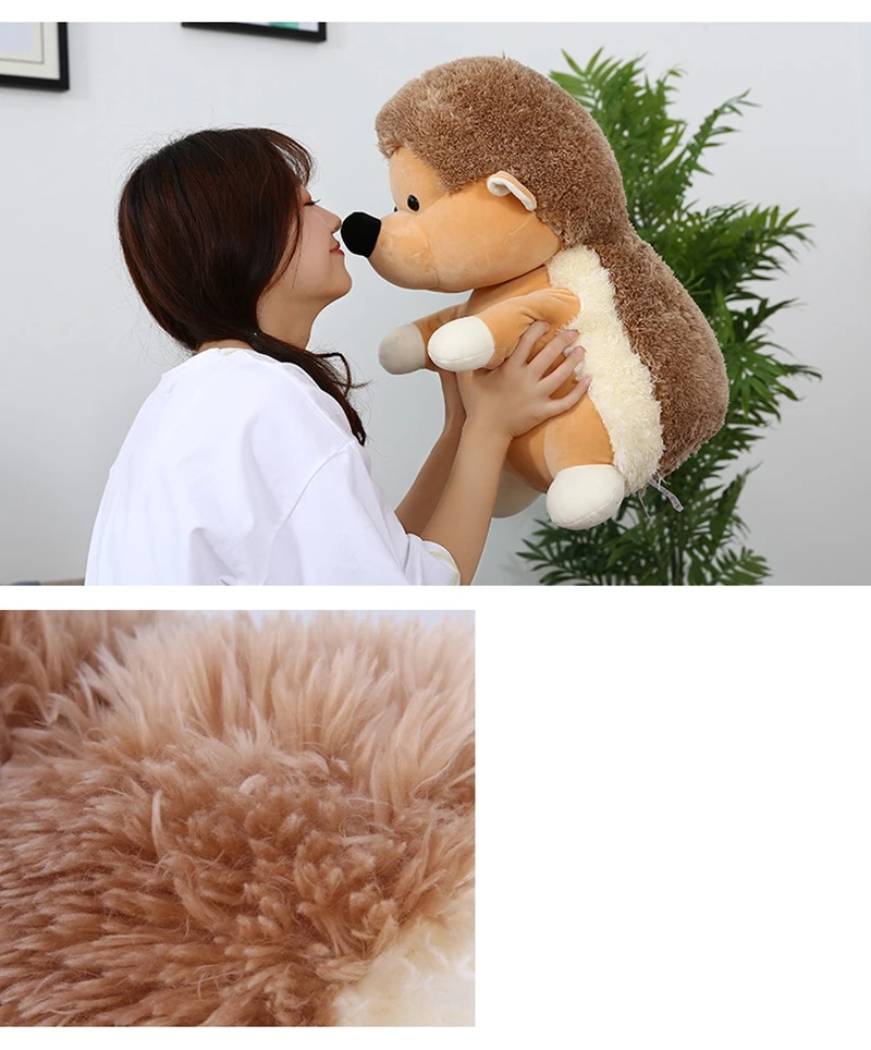 Dorimytrader cute big animal hedgehog plush toy doll holding sleeping doll pillow for children gift Christmas gift deco 58cm 23inch DY50525 (12)