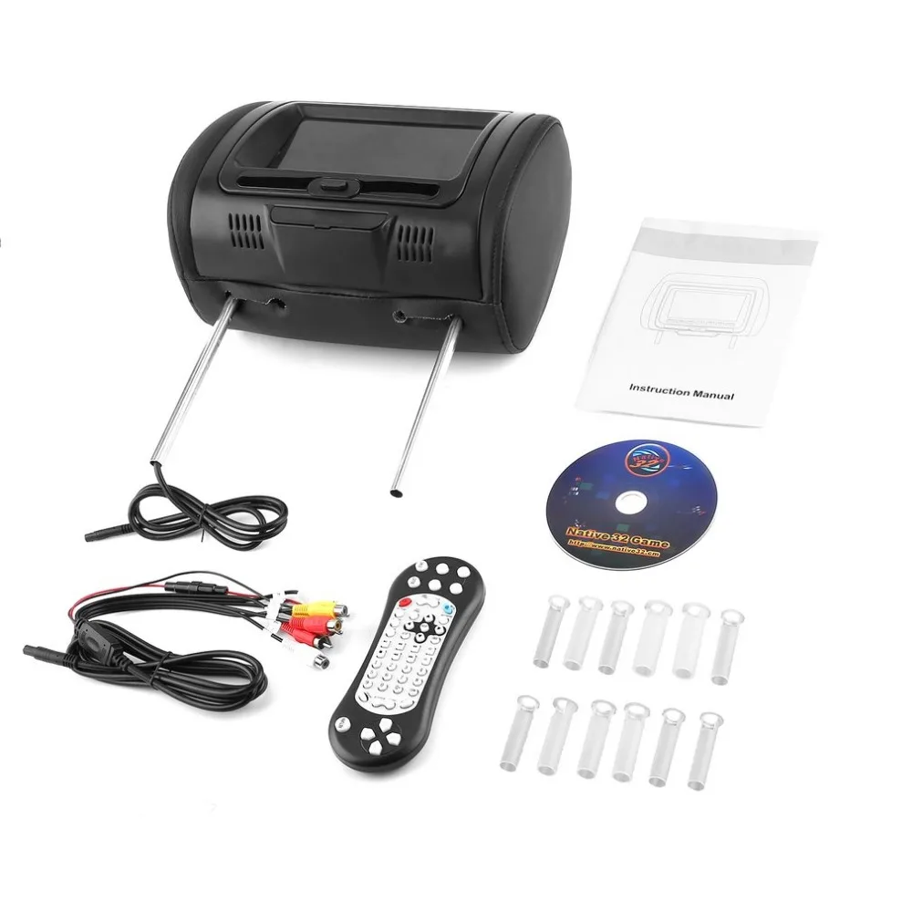 

Universal 7" Headrest Car DVD Player FM Transmitter Car DVD/USB Car Headrest Monitors with Games Disc Internal Speakers