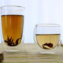 Elenxs брендовая двухслойная прозрачная стеклянная чашка простой винный пивной контейнер для кофе термостойкая высокая кружка из боросиликатного стекла