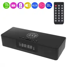 BS-39A Встроенный микрофон Bluetooth Саундбар динамик с беспроводной QI зарядки и светодиодный интеллектуальный дисплей для телефона/ПК/телевизора