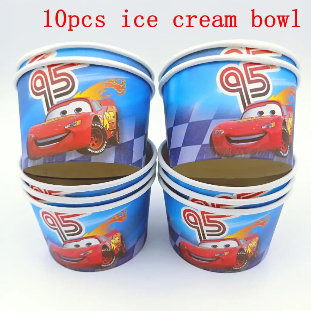 10 шт./лот Disney Lightning Mcqueen тема чашки мороженого ребенок душ принадлежности для