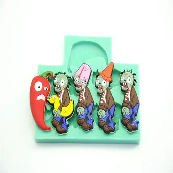 

DIY Plants vs Zombies Cake Mold Cake Decorating Tools Silicone Fondant Mold Kitchen Accessories Chocolate Mold FM942