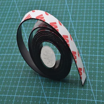 

1/2/5 Meters self Adhesive Flexible Magnetic Strip 3M Rubber Magnet Tape width 6mm-30mm thickness 1.5mm