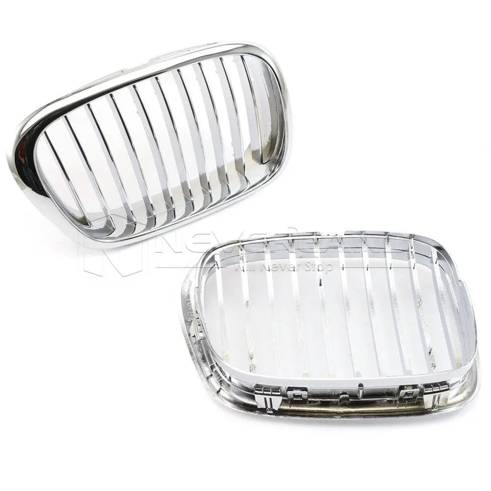 

For BMW E39 5 Series 1997-2003 Chrome Front Center Black Wide Kidney Hood Grille Grills Wholesale D10