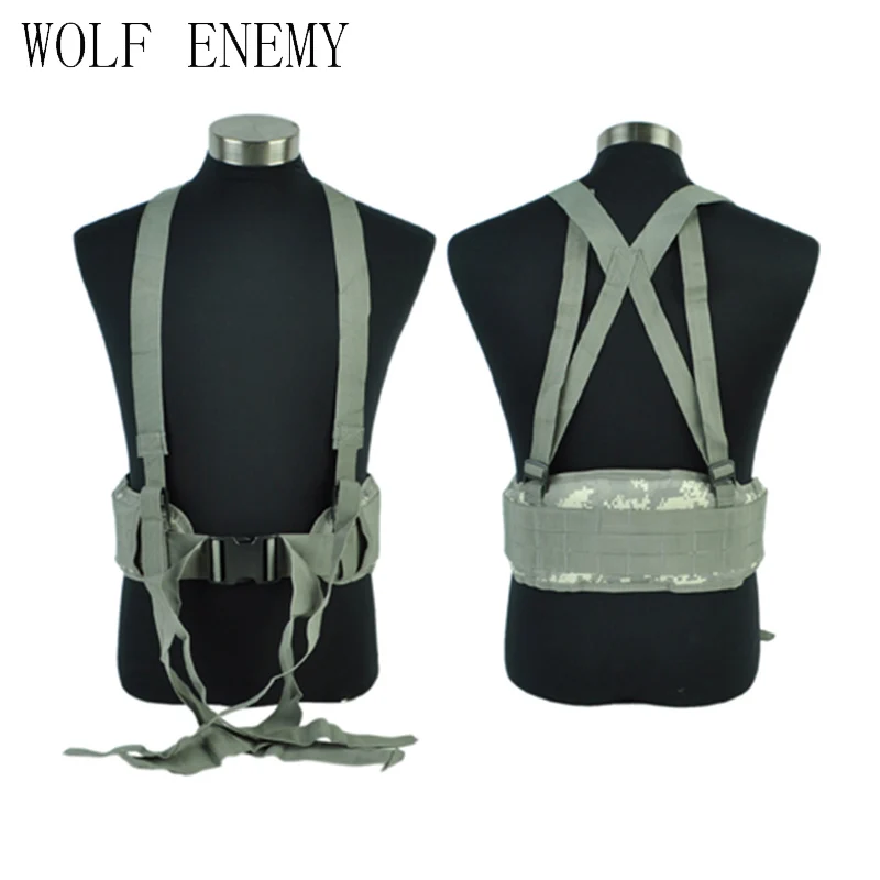Airsoft Tactical Molle Sports Combat Waist Padded Belt with H shaped
