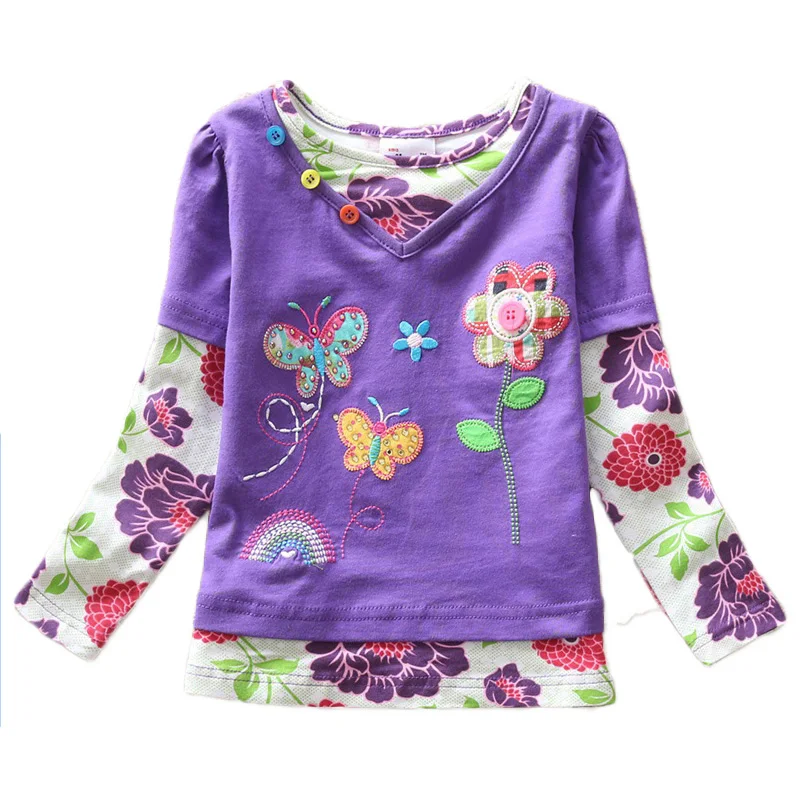 VIKITA футболки для девочек, футболка с длинными рукавами, футболка для малышей, детская одежда, топы с рисунками, футболки с принцессой для детей, L339 MIX