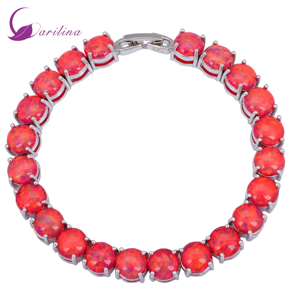 Buy Glam Luxe Mysterious Silver 925 Red Fire Opal