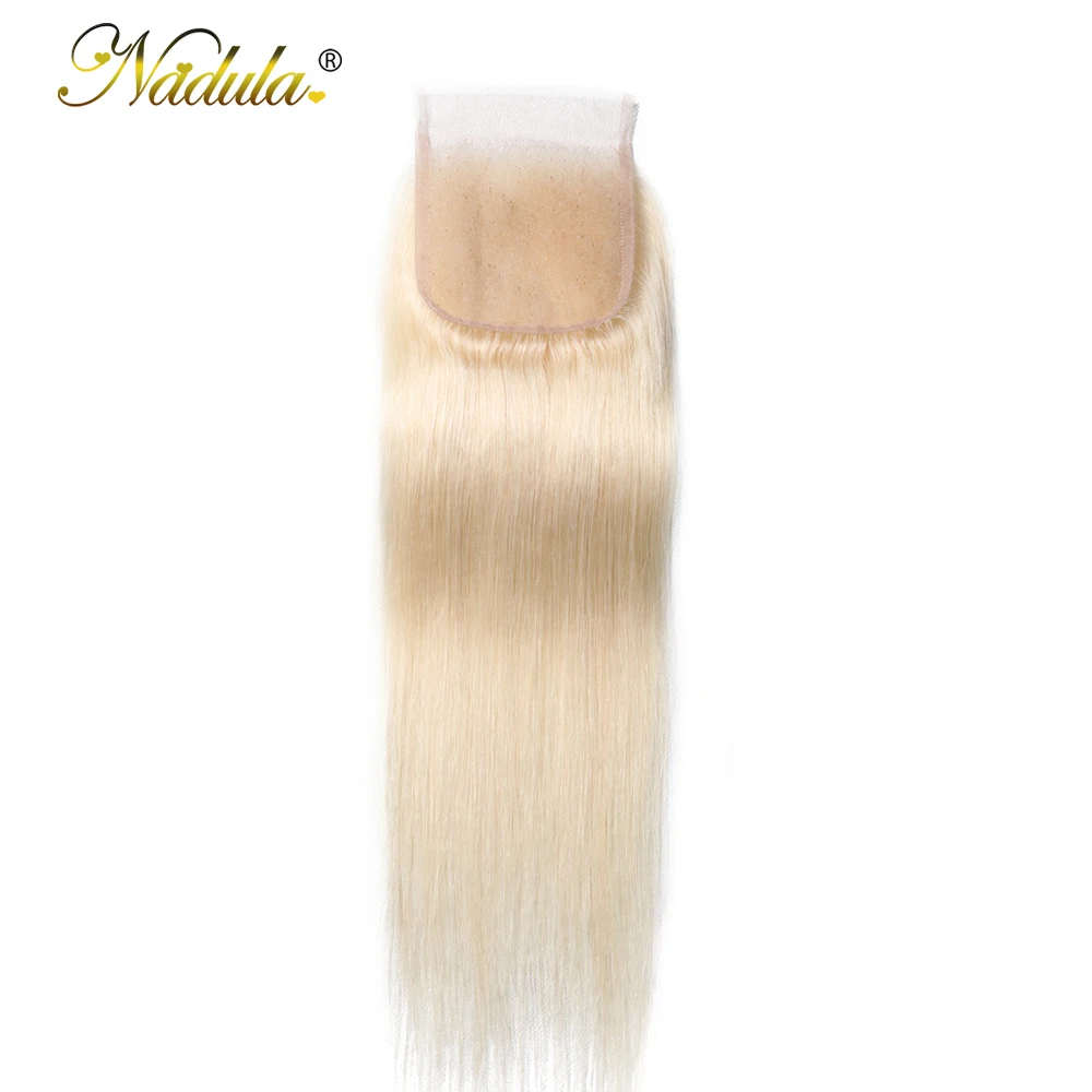 

Nadula Hair Lace Closure 10-18inch Blonde Body Wave Brazilian Human Hair Closure Swiss Lace 4*4 Free Part Remy Hair 613