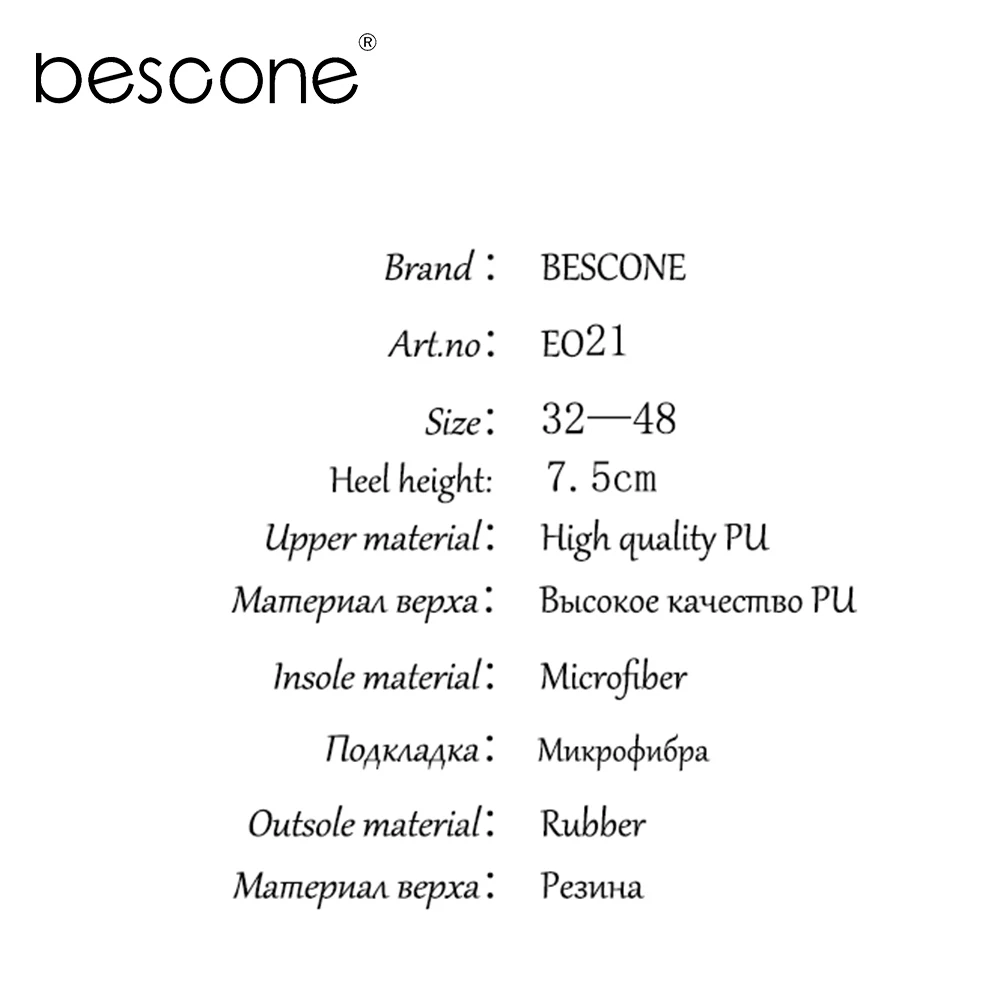 BESCONE/Новинка Брендовые женские туфли лодочки новые весенние без шнуровки
