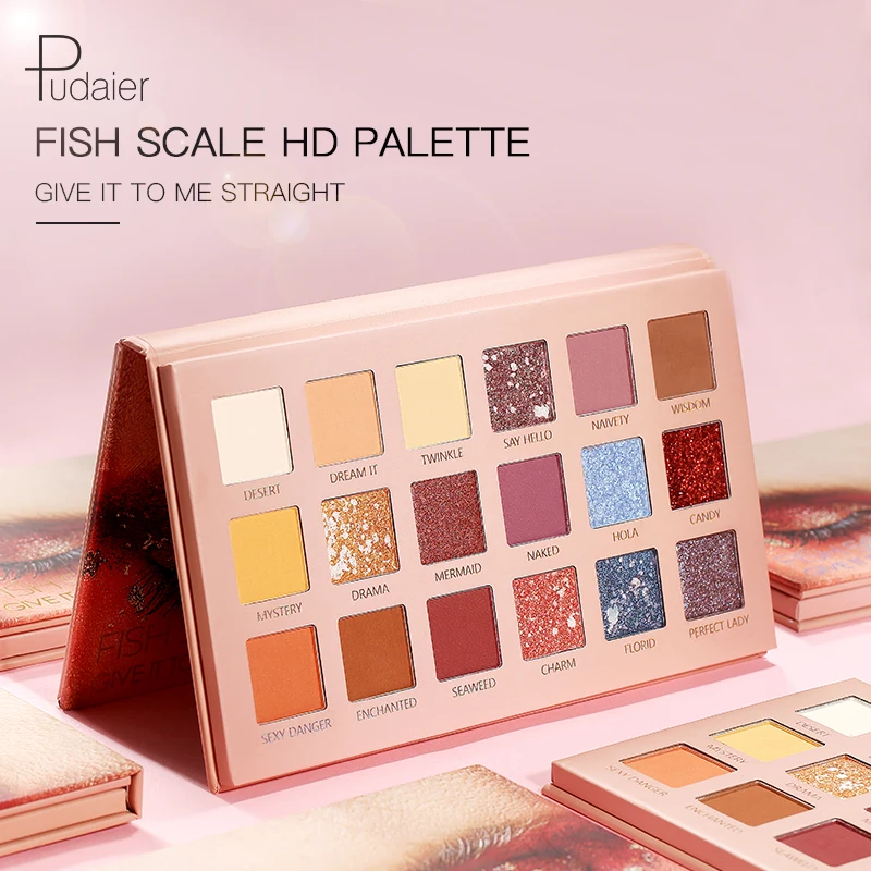 

Pudaier Shining Eye Shadow Palette Vibrant Smooth Eyeshadow Long Lasting Easy Wear Eye Shadow Women Makeup Cosmetics Eyeshadow
