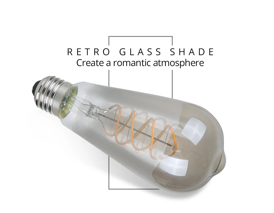 Retro LED Lamp E27 ST64 LED Bulb Vintage LED Filament Lamp Light Bulb (5)