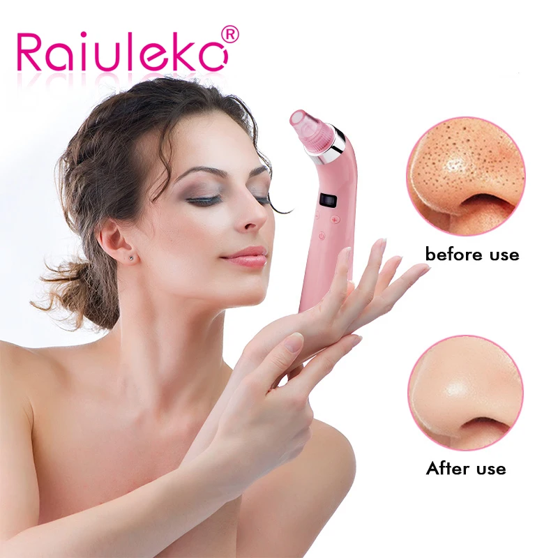 

Raiuleko Multi-functional Acuum Suction Skin Cleaner Blackhead Facial Cleansing Device Acne Pore Remover Microdermabrasion Tool