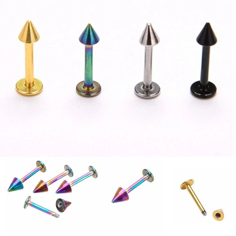 Wholesale 5PCS Spike Piercing Labret Lip Tragus Ear Accessories For Women Men Punk Stylish Casual Ear Studs  Body Jewelry