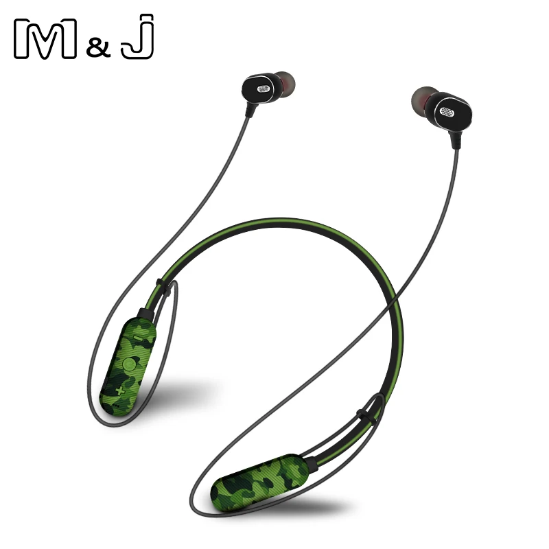 M J Bluetooth Earphone Wireless Sports Bluetooth Headphones Support TF SD Card Microphone For iPhone Huawei XiaoMi Phone