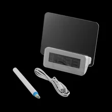 2017 Fluorescent LED Light Digital Clock led Luminous Message Board Alarm Clock With Calendar Desktop Clocks