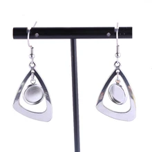 Onwear, 5 пар, серьги из нержавеющей стали, базовые настройки, 10 мм, диаметр, камея, кабошон, ободок, заготовки, сделай сам, серьги, крючки, фурнитура