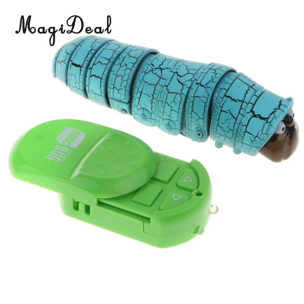 4 Inch Realistic Remote Control Caterpillar RC Bug Toy Party Prank Tricks Xmas Gift