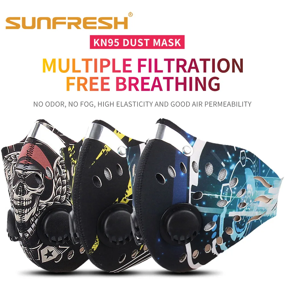 

Unisex Cycling Mask half face cover Anti-dust riding masks filter Anti-cold mask Fashion style men&women running free breathing