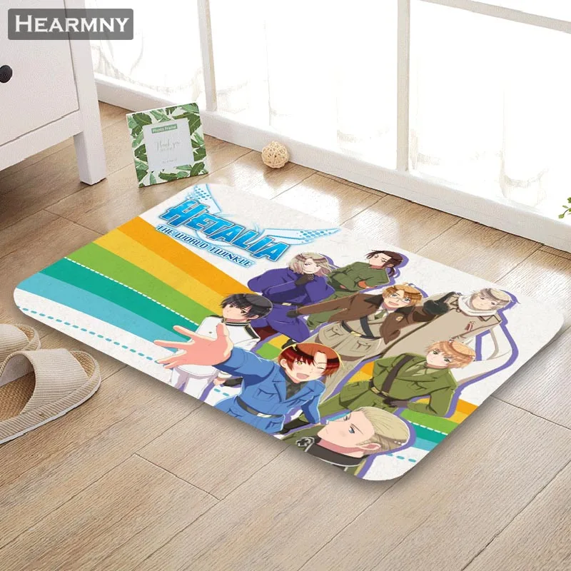 Хороший Hetalia AnimeDoormat напольный околодверный коврик дома Творческий мат супермягкий впитыватель Ванная комната Придверный коврик 40X60 см, 50x80 см - Цвет: 3