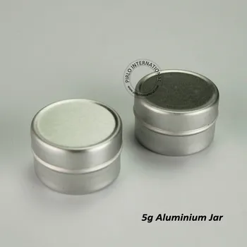 

100pcs/Lot Wholesale 5g Aluminum Jar Empty Metal Facial Cream Bottle 1/6 OZ Women Cosmetic Refillable Pot Sample Box Mini Pot